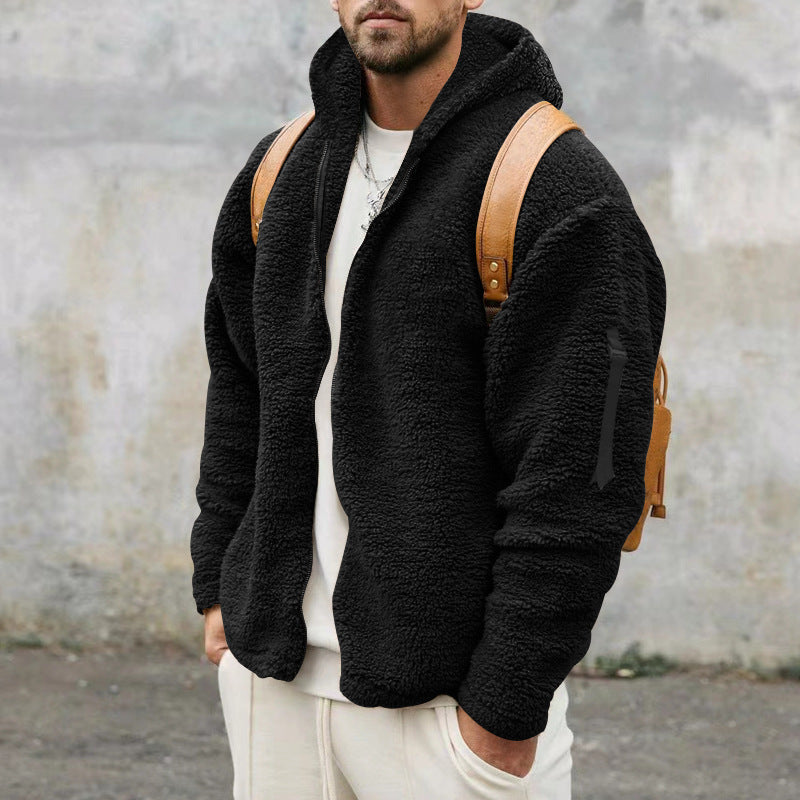 Men’s Plush Hooded Jacket
