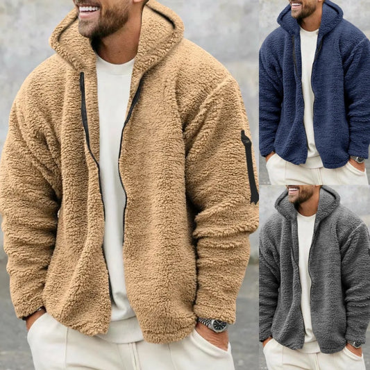 Men’s Plush Hooded Jacket