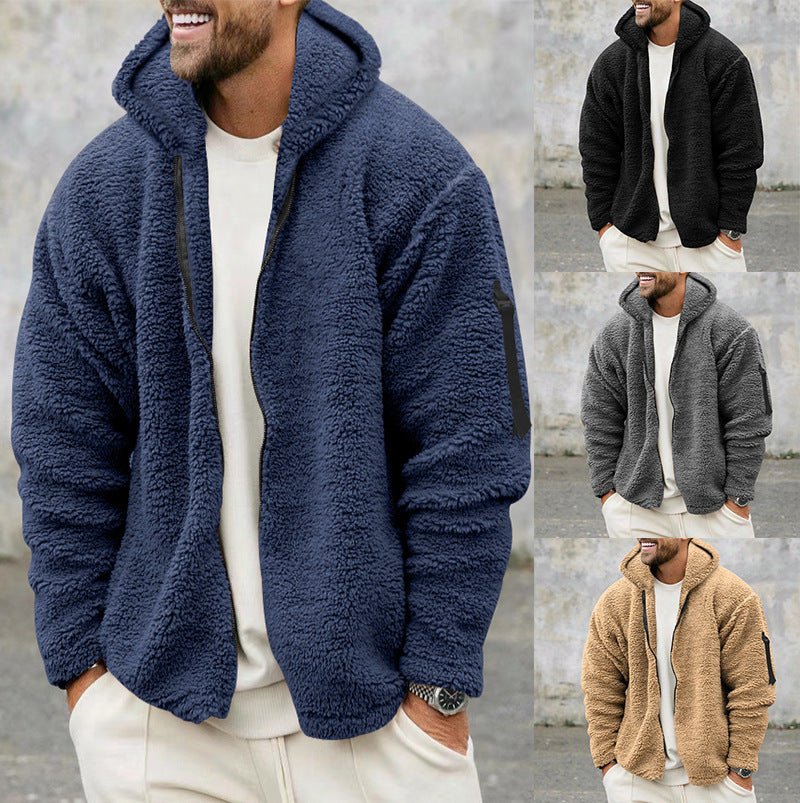 Men’s Plush Hooded Jacket