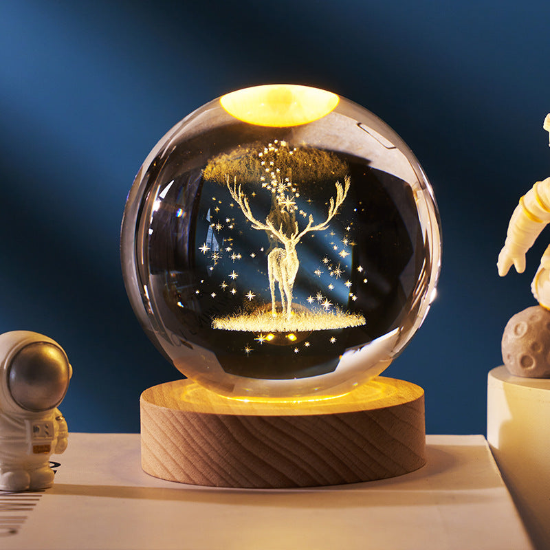 3D Crystal Ball Night Light