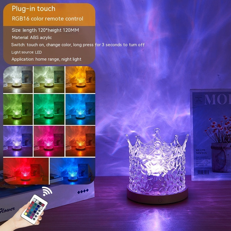 LED Water Ripple Projection Lamp