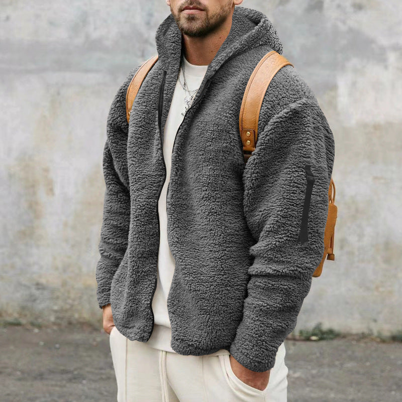 Men’s Plush Hooded Jacket