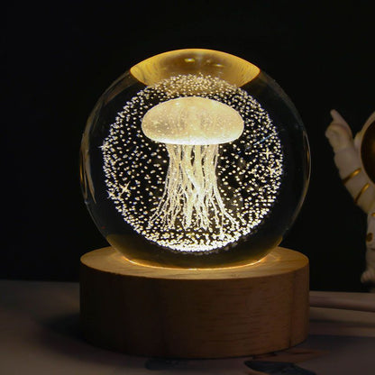 3D Crystal Ball Night Light